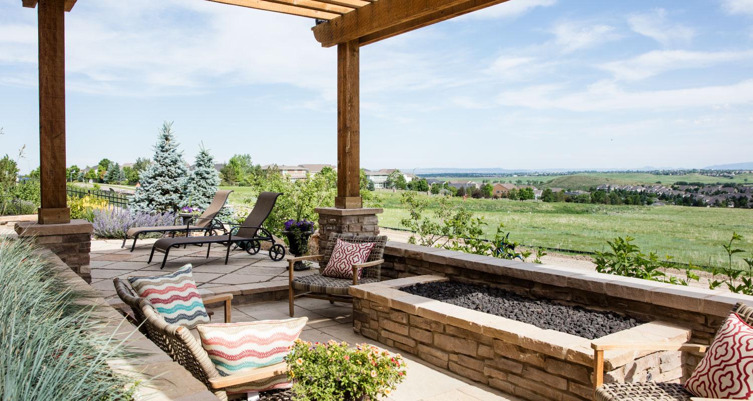 landscaping near red rocks