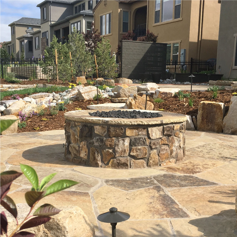 rock fire pit